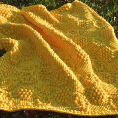 Tunisian Beehive Baby Blanket