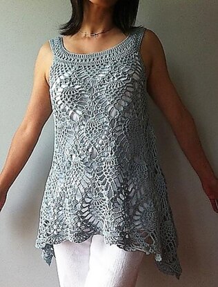 Jordan - sleeveless pineapple top Crochet pattern by Vicky Chan Designs ...