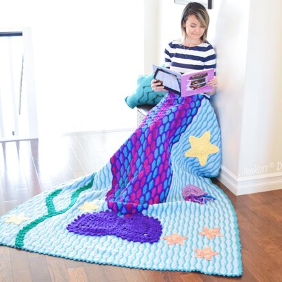 Mica the Mermaid and Jellyfish Blanket