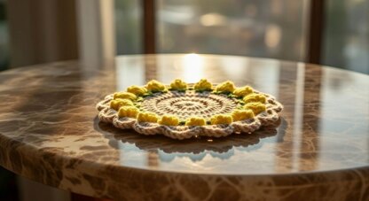 Crochet Round Coaster Pattern PDF + Video Tutorial – Easy Beginner Crochet Table Decor