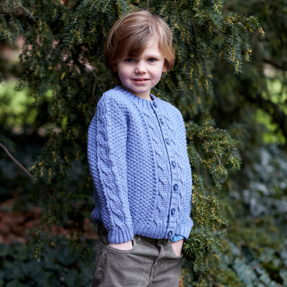 David Cardigan - Knitting Pattern for Kids in MillaMia Naturally Soft Merino