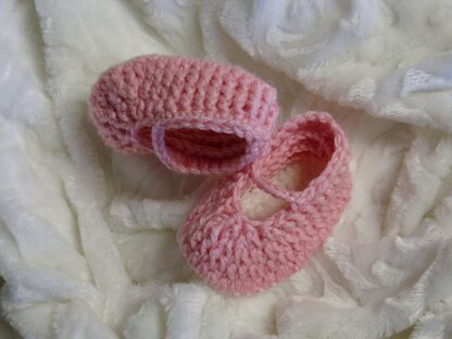 51-Ribbed Baby Ballet Slippers
