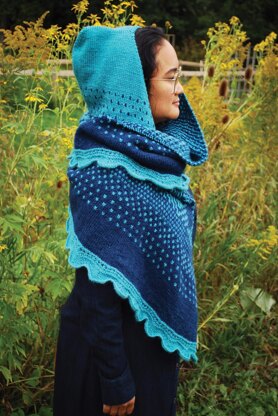 Mountain Range Hooded Shawl