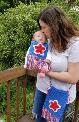 Star Spangled Boho Baby Bib