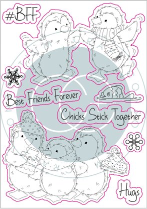 Craft Consortium A5 Clear Stamps - BFF, Polar Playtime