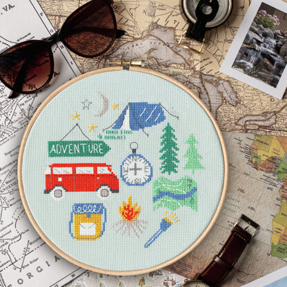 Bothy Threads Adventure Cross Stitch Kit - 17.5cm circle