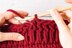 Cotton crochet shoulder bag "Glass of wine"