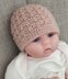 Kerry - Texture stitch 8ply baby beanie with garter brim