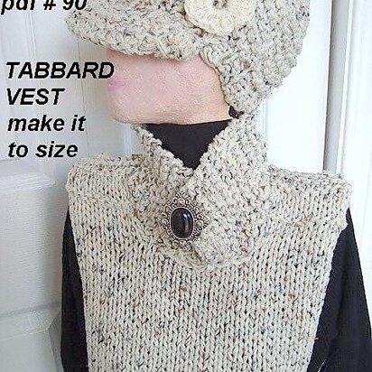 #90, KNITTED TABBARD VEST