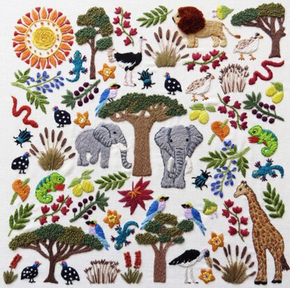 Stitchdoodles African Savanna Hand Embroidery Pattern