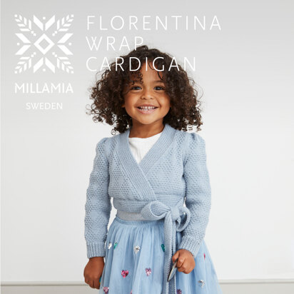 " Florentina Wrap Cardigan " - Cardigan Knitting Pattern For Girls in MillaMia Naturally Soft Merino by MillaMia