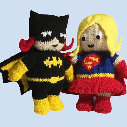 Superhero - supergirl and batwoman soft toys