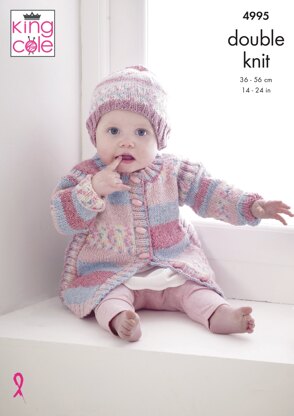 Coat, Hat, Sweater, Tabard and Gilet in King Cole DK - 4995 - Downloadable PDF