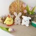 Crochet Easter eggs animal plush amigurumi pattern Crochet bunny plush, chicken, sheep Easter decorations
