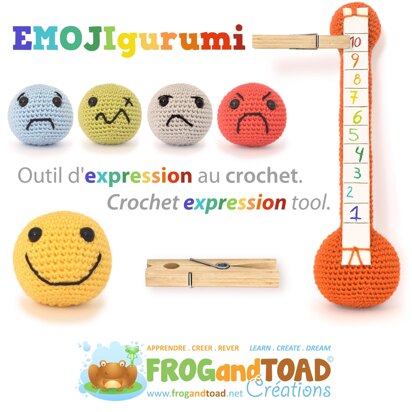 EMOJIgurumi - Emoji Emojicon - Amigurumi Crochet - Expression Tool / Outil d'Expression - FROGandTOAD Créations