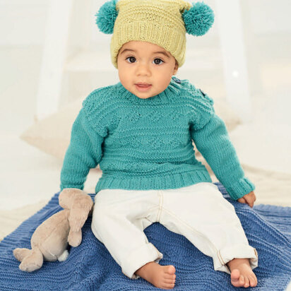 Sweater, Hat and Blanket in Stylecraft Bambino DK - 9761 - Downloadable PDF