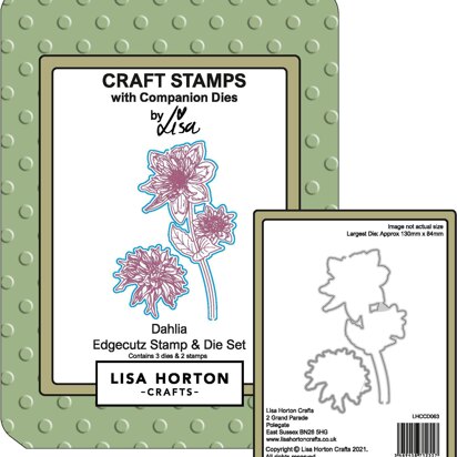 Lisa Horton Dahlia EdgeCutz Stamp and Die set