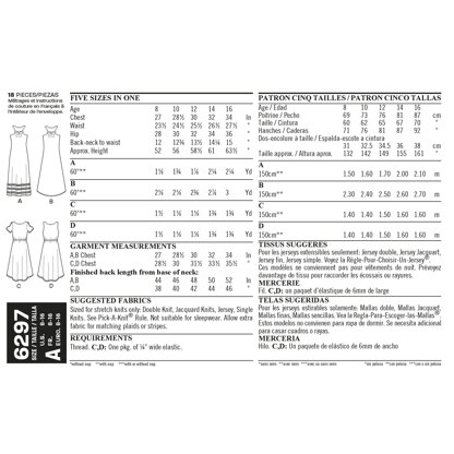 New Look Girls' Knit Dress 6297 - Paper Pattern, Size A (8-10-12-14-16)