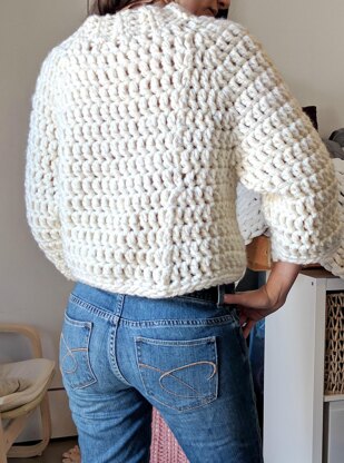 Chunky Cropped Raglan Sweater