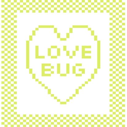 'Love Bug' Heart Dishcloth - knitting pattern