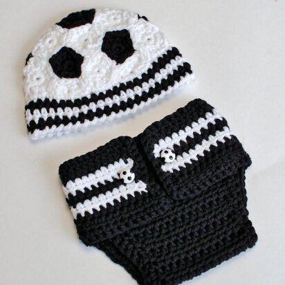 Newborn Soccer Hat and Diaper Cover Prop Pattern