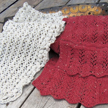 Scarf Duo in Knit One Crochet Too Elfin Tweed - 1948