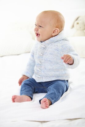 Jacket & Hat knitted in King Cole Little Treasures DK - Babies - P6103 - Leaflet