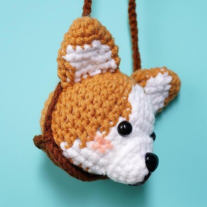 Corgi Dog's Head Car Hanging
