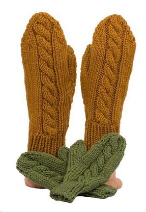 Easy Cable Mittens