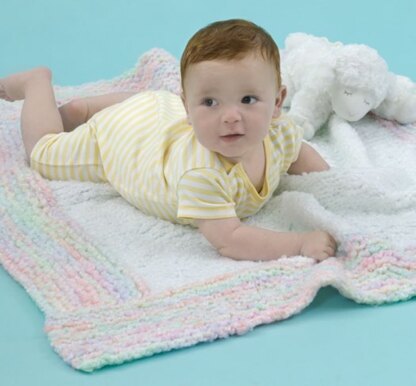 Spun Sugar Baby Blanket in Red Heart Baby Clouds Solids and Baby Clouds Multis - LW2719