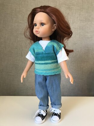 Retro Tank Top for 13" Dolls