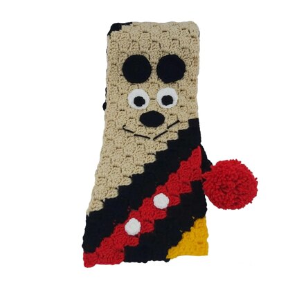 Red Mouse Scarf C2C