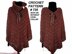 735 cowl neck poncho, cape, shawl, all adult sizes