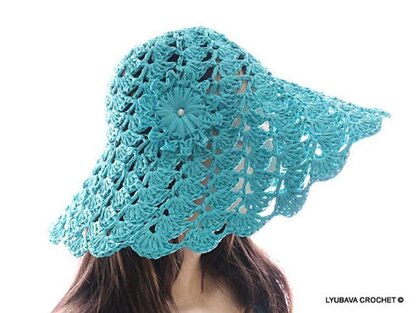 Turquoise Summer Floppy Hat