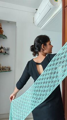 Blue Blossoms Scarf