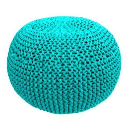 Knitted Pouf in Hoooked Zpagetti - Downloadable PDF