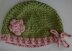 Drawstring Beanie with Yarrow Flower