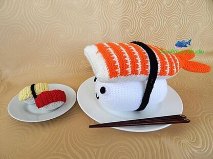 Amigurumi Jumbo Sushi Ebi/shrimp Pattern No.17