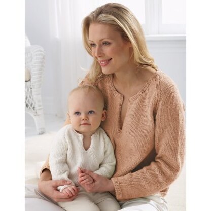 Mom's Pullover in Bernat Satin