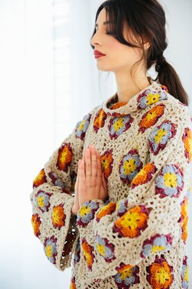 Lotus flower Granny Square Tunic /Dress