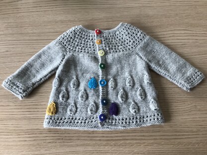 Rainbow rain cardigan