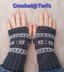 Textured Stripes Mosaic Gloves