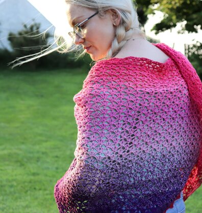 Summer Fuchsia Shawl