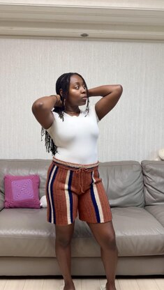 Vertical Striped Shorts