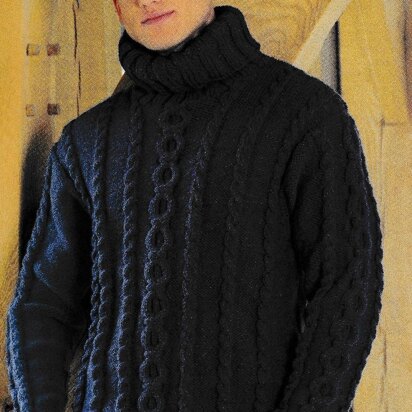 Cable Circles Roll Neck Jumper