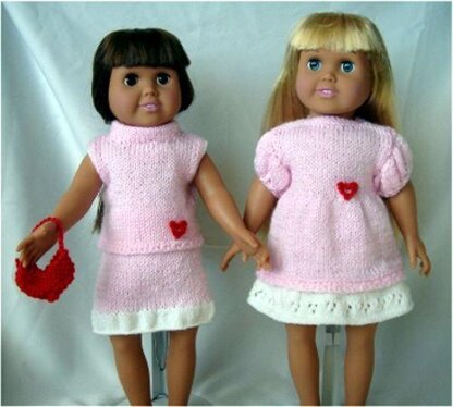 Valentine's Day! - Knitting Patterns fit American Girl and other 18-Inch Dolls