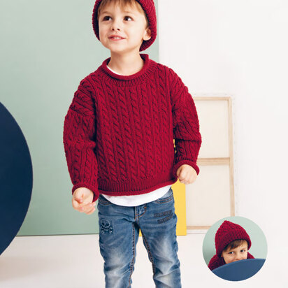 Sweater and Hat  in Rico Essentials Merino DK - 800 - Downloadable PDF
