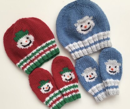 Snowman fun hats and mittens