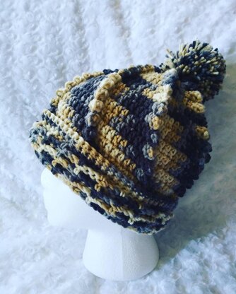 Swirling Popcorns Slouchy Hat