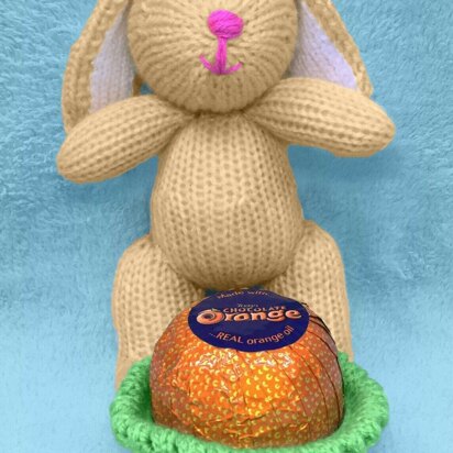 Easter Bunny and Carrot Pot - knitting pattern
